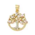 Brass Micro Pave Cubic Zirconia Pendants