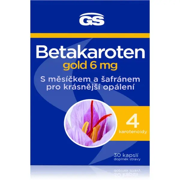 GS Betakaroten gold 6 mg kapsle pro podporu opálení 30 cps