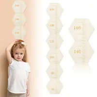 Hexagon Wood Measuring Growth Chart Rulers