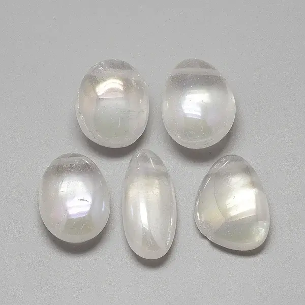 Electroplate Natural Quartz Crystal Pendants