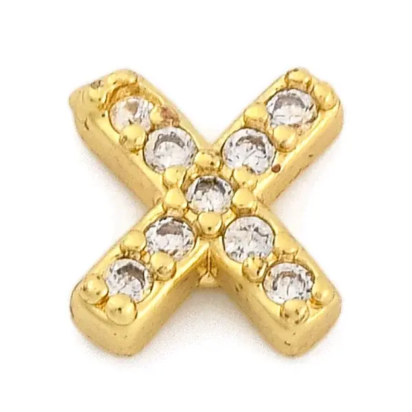 Rack Plating Brass Micro Pave Cubic Zirconia Cabochons