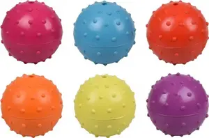 Flamingo Rubber Ball - gumový míč se zvonkem, smíšené barvy 7 cm