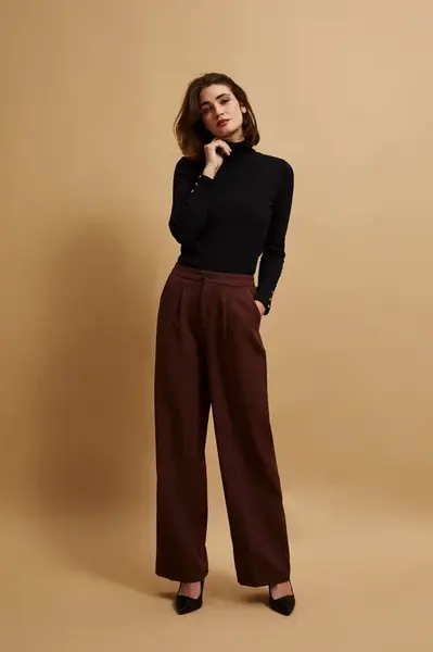 Marisse Brown Creased Trousers