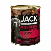 Jack psí guláš z konzervy - hovädzie mäso a mrkva 800 g