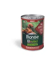 Monge BWild Grain Free Adult psie konzerva pre psov - jahňacie s tekvicou a cuketou 400 g