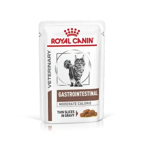 Royal Canin VHN Gastrointestinal Moderate Calorie diétne vlhké krmivo pre mačky 12 x 85 g