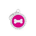 My family známka - Glam okrúhla, kosť pink (BH26GM01) - 1 ks