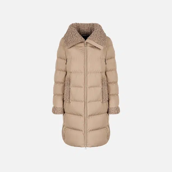 Beige Women's Down Jacket Geox Vilde - Women's
