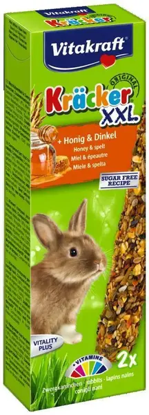 Vitakraft XXL dvojitá tyčinka s medem a špaldou pro králíky 2 ks