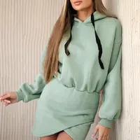 Insulated dress with a clutch bottom dark mint