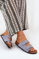 Boto Dámske Sandále Na Korkovej Platforme So Zlatými Prackami Modré Lisavionea