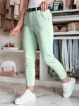 Dámske slim fit nohavice s opaskom, mätové