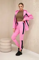 Striped sports set light pink