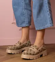 Gemre Dámske hnedé mokasíny s výšivkou Renos