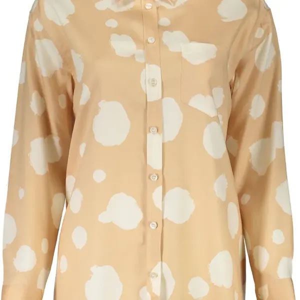 GANT WOMEN'S LONG SLEEVE BEIGE SHIRT
