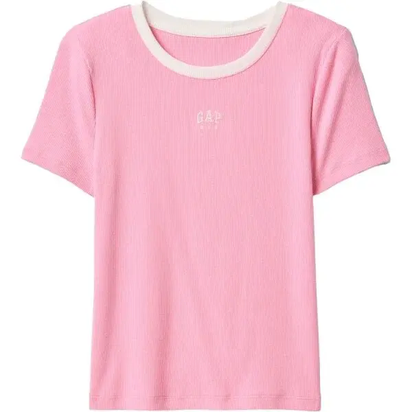 GAP MOD RIB ABBRV Dámské tričko, růžová, velikost