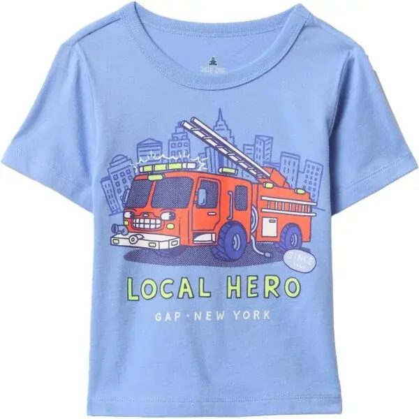 GAP GRAPHIC Chlapecké tričko, světle modrá, velikost 2Y