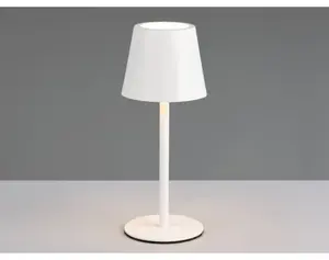 Nabíjecí LED stolní lampička Diaz, bílá