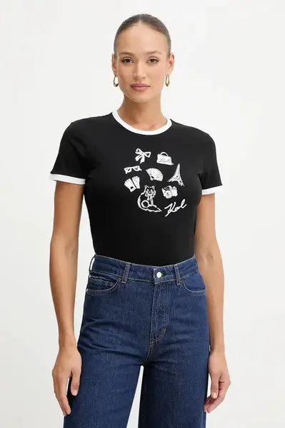 Bavlněné tričko Karl Lagerfeld