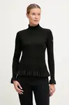 Funkční triko s dlouhým rukávem Newland LADY TURTLENECK černá barva, N46820.34