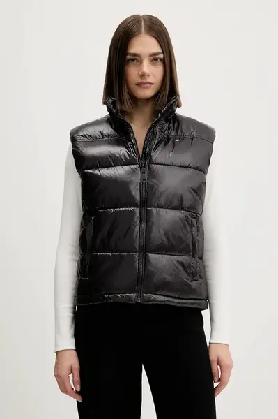 Vesta Tommy Jeans černá barva, zimní, DW0DW22037