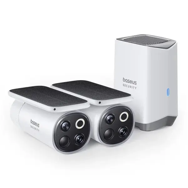 Venkovní kamera Baseus Security S1 Pro 3K (sada 2ks+centrální stanice) bílá
