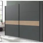 Šatní skříň Rotterdam, 225 cm, grafit/dub artisan