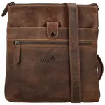 Kožená crossbody taška khaki - Greenwood Seraf