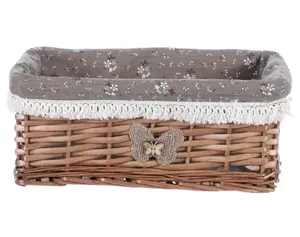 Proutěný košík Eman, hnědý malý