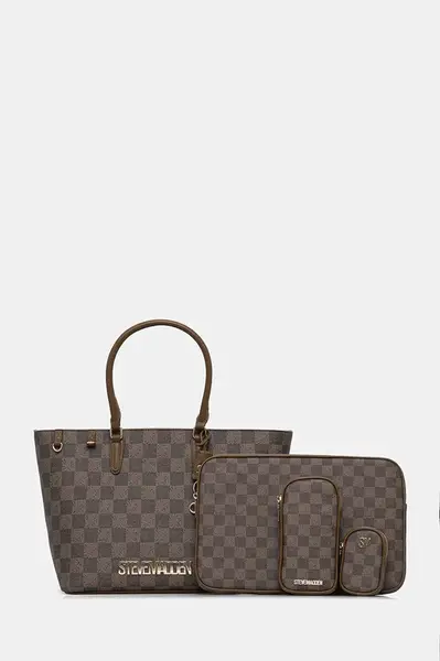 Kabelka Steve Madden Bjude-7 hnědá barva, SM13001838