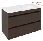 Sapho Ezara - Umývadlová skrinka, 78x39x54 cm, 2 zásuvky, borovica rustik EZ792-1616