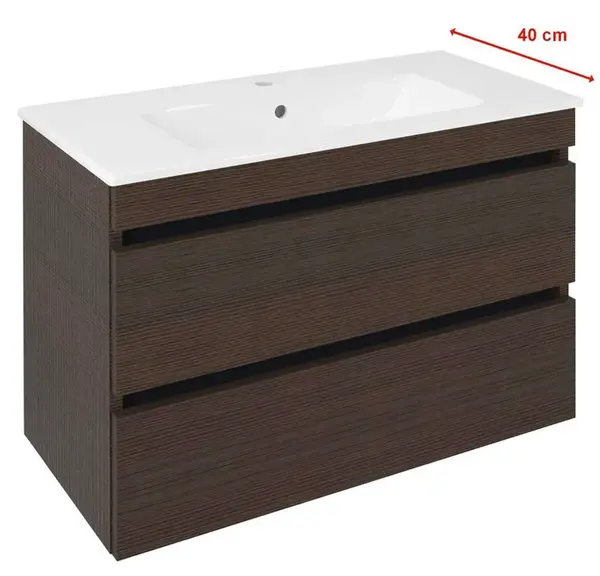 Sapho Ezara - Umývadlová skrinka, 78x39x54 cm, 2 zásuvky, borovica rustik EZ792-1616