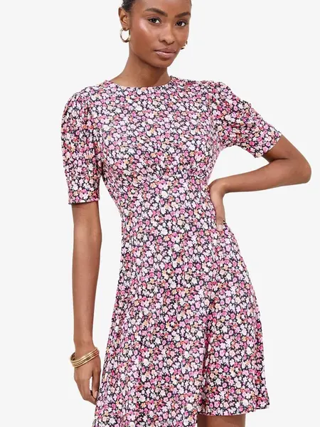 Lipsy Šaty  svetlooranžová / ružová / svetloružová / čierna