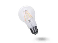 Žárovka LED E27 8W A60 bílá teplá filamentová GETI