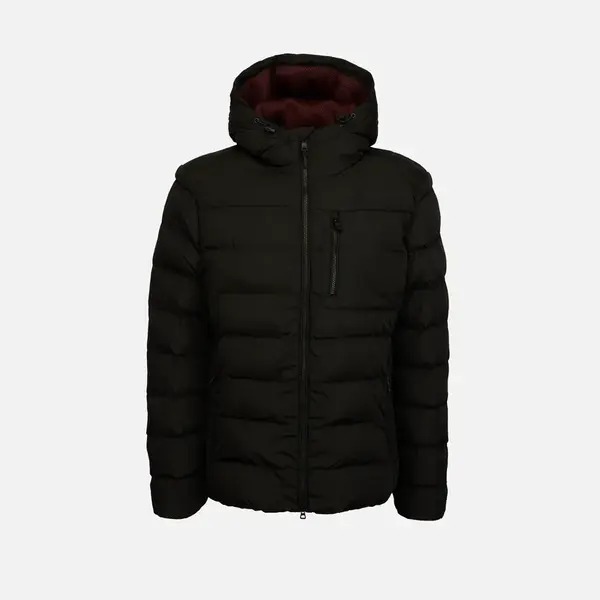 Black Men's Quilted Jacket Geox Snake - Mens