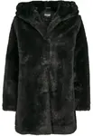 Urban Classics Prechodný kabát ' Ladies Hooded Teddy Coat '  čierna