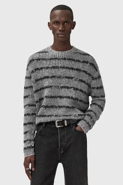 Svetr s příměsí vlny AllSaints DISSOLVED