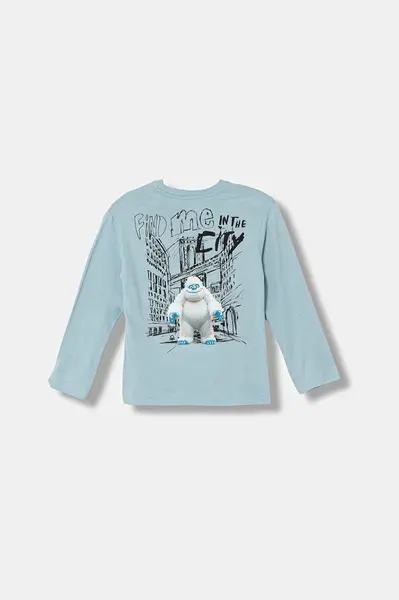 Dětské bavlněné tričko s dlouhým rukávem United Colors of Benetton