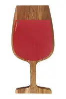 Servírovací deska na sýry Balvi Red Wine 1,8 x 19 x 38 cm červená barva