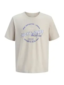 Jack & Jones Junior Tričko  tmelová / námornícka modrá / biela