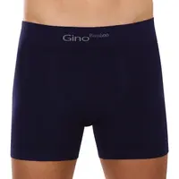 Gino Pánské boxerky bezešvé bambusové modré (54004) XL