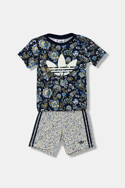 Dětská bavlněná souprava adidas Originals tmavomodrá barva, JY3017