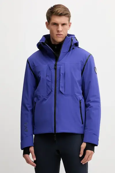 Lyžařská bunda EA7 Emporio Armani fialová barva, AF13887.7M000450