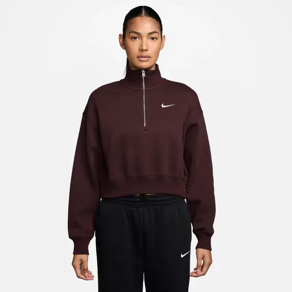 Nike Sportswear Phoenix Fleece Womens 1/4-Zip Cropped Sweatshirt M