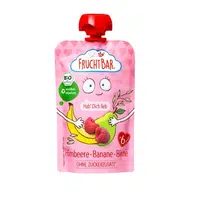 FruchtBar BIO Ovocná kapsička s banánem, hruškou a malinami 100 g