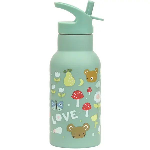 A Little Lovely Company nerezová lahev na pití, 350 ml  - radost