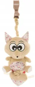 4 BABY Závěsná plyšová hračka s melodií, Fox, béžovo/hnědé