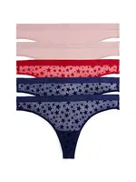 Tommy Hilfiger Underwear Tangá  námornícka modrá / ružová / červená