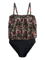 Next Jednodielne plavky  zmiešané farby / čierna