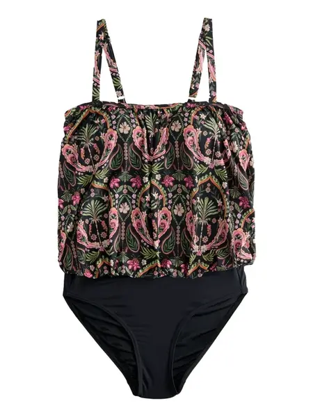 Next Jednodielne plavky  zmiešané farby / čierna